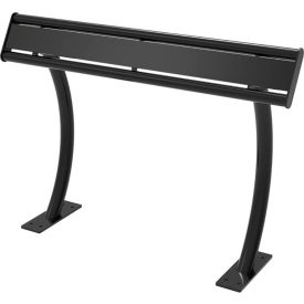 UltraSite Hartford 4' Leaning Rail, Surface Mount, Black