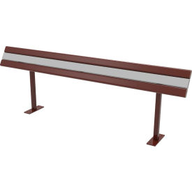 Richmond 4' Leaning Rail, Surface Mount, Brown