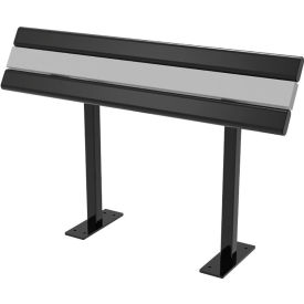 Richmond 4' Leaning Rail, In-Ground Mount, Brown