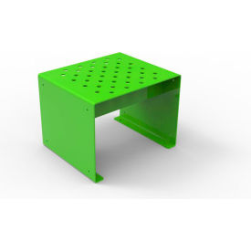 Pasadena 2' Outdoor Straight Bench without Back, Surface Mount, Green