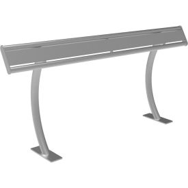 Hartford 6' Leaning Rail, In-Ground Mount, Gray