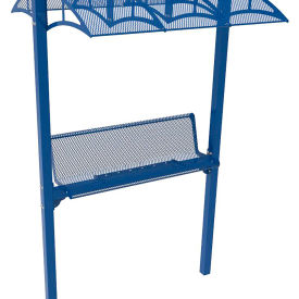 Canopy 6' Bench with Back, In-Ground Mount, Blue