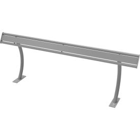 Hartford 8' Leaning Rail, In-Ground Mount, Gray