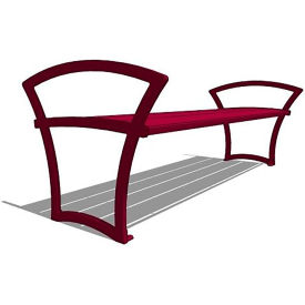 Madison 4' IPE Wood Flat Bench without Back & with Armrests, Brown