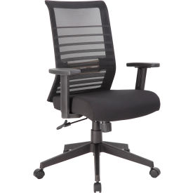 Task Chair, High Back, 18-1/2" - 21-1/2"H Seat, Black