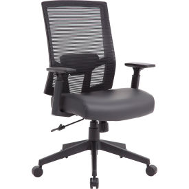 Task Chair, High Back, 19" - 22"H Antimicrobial Seat, Black