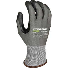 Cut Resistant Gloves, Polyurethane Coated, ANSI A6, Size L, Color Gray, 12 Pairs