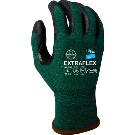 ExtraFlex Cut Resistant Gloves, HCT Nano Foam Nitrile Coated, ANSI A2, XL, Green, 12 Pairs