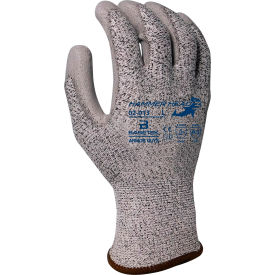 Cut Resistant Gloves, Polyurethane Coated, ANSI A3, XS, Salt & Pepper, 12 Pairs