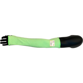 Cut Resistant Sleeve with Thumb Hole, ANSI A4, 18"L, Hi-Vis Yellow