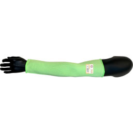 Cut Resistant Sleeve, ANSI A4, 18"L, Hi-Vis Yellow, 12 Pair