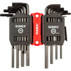 26 Pieces SAE & Metric Long Arm Hex Key Set, 0.05"-3/8", 2mm-10mm