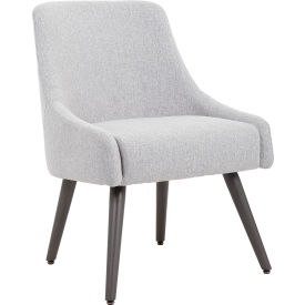 Boyle Guest Chair, 24"W x 25"D x 31-1/2"H, Black Frame/Gray Seat