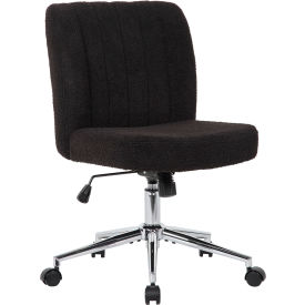 Task Chair, Mid Back, 18-1/2" - 21-1/2"H Seat, Black