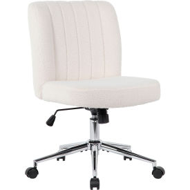 Task Chair, Mid Back, 18-1/2" - 21-1/2"H Seat, Cream