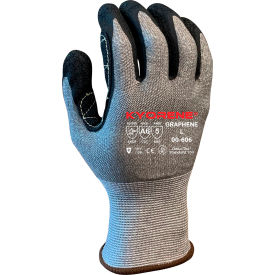 Cut Resistant Gloves, Crinkle Latex Coated, ANSI A6, XS, Gray, 12 Pairs
