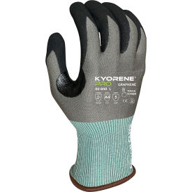 Cut Resistant Gloves, Micro Foam Nitrile Coated, ANSI A4, L, Gray, 12 pairs