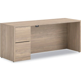 10500 Series Full Height Left Pedestal Credenza, 72"W x 24"D x 29-1/2"H, Walnut