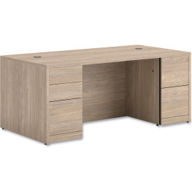 10500 Full Height Double Pedestal Office Desk, 72"W x 36"D x 29-1/2"H, Walnut