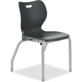 Plastic Classroom Chair, 275 lb. Capacity, 16"H Seat, Lava, Pack of 4