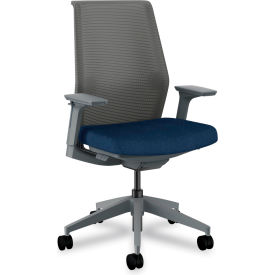 Cipher Task Chair, Mid Back, 15" - 20"H Seat, Navy