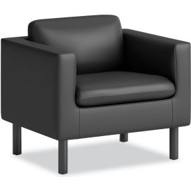Parkwyn Club Chair with Fabric Seat, Black