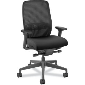 Nucleus Recharge Mesh Task Chair, High Back, 16-5/8" - 21-1/8"H Seat, Black