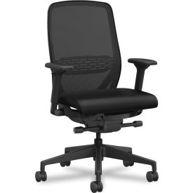 Nucleus Recharge Fabric Task Chair, High Back, 16-5/8" - 21-1/8"H Seat, Black