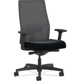 Ignition 2.0 4-Way Stretch Task Chair, Mid Back, 17" - 21"H Seat, Black
