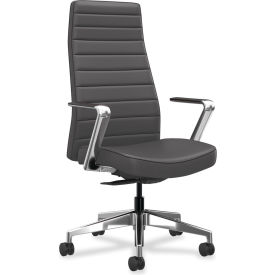 Executive Chair, High Back, 15-1/2" - 20-1/2"H Seat, Graphite