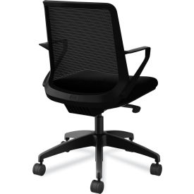 Office Chair, Mid Back, 17" - 22"H Seat, Black