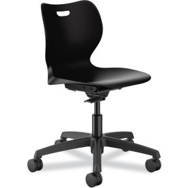 Task Chair, Mid Back, 34-3/4"H Seat, Onyx