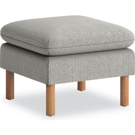 Parkwyn Square Reception Ottoman, 23"W x 23"D x 17-1/2"H, Gray