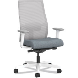 Ignition 2.0 4-Way Stretch Task Chair, Gray Lumbar Support, 17" - 21"H Seat, Basalt/White
