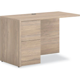 10500 Left Return with Full-Height Pedestal, 48"W x 24"D x 29-1/2"H, Walnut
