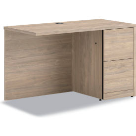 10500 Series Right Return with Full-Height Pedestal, 48"W x 24"D x 29-1/2"H, Walnut