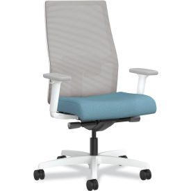Ignition 2.0 4-Way Stretch Task Chair, White Adjustable Lumbar Support, 17" - 21" Seat, Carolina