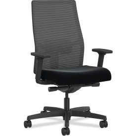 Ignition 2.0 4-Way Stretch Task Chair, Green Adjustable Lumbar Support, 17" - 21" Seat, Black