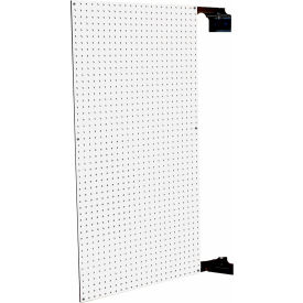 Double-Sided Swing Panel Pegboard, 24"W x 1-1/2"D x 48"H, White, Pack of 2