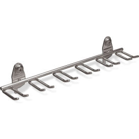 Multi-Prong Holder For 1/8" & 1/4" Pegboard, 8-1/8"W x 2"D x 2"H, Silver
