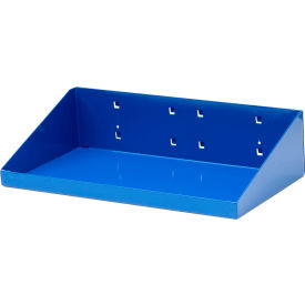 Steel Shelf For LocBoard Pegboard & Mobile Tool Cart, 12"W x 6"D x 3"H, Blue
