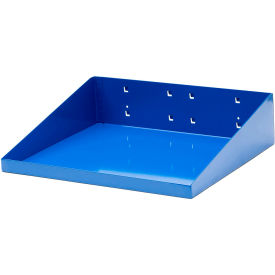 Steel Shelf For LocBoard Pegboard & Mobile Tool Cart, 12"W x 10"D x 3"H, Blue