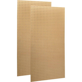 Heavy Duty Round Hole Pegboard, 24"W x 1/4"D x 48"H, Natural, Pack of 2