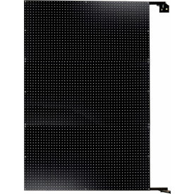 Double-Sided Swing Panel ABS Pegboard, 48"W x 1-1/2"D x 72"H, Black