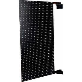 Double-Sided Swing Panel Pegboard, 24"W x 1-1/2"D x 48"H, Black