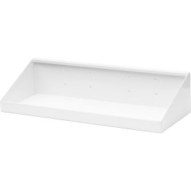 Steel Shelf For LocBoard Pegboard & Tool Cart, 18"W x 6-1/2"D x 3"H, White