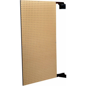 Double-Sided Swing Panel Pegboard, 24"W x 1-1/2"D x 48"H, Natural, Pack of 2
