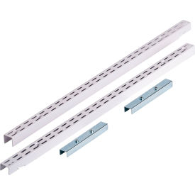 Storability Vertical Hang Rail & Mounting Hardware, 1"W x 1"D x 63"H, White