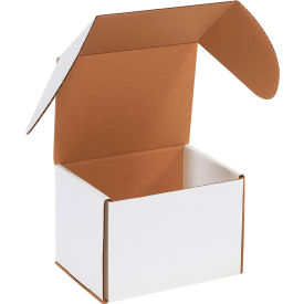 Corrugated Outside Tuck Mailers, 7-5/8"L x 6"W x 5-7/16"H, White
