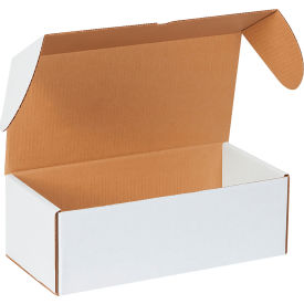 Corrugated Outside Tuck Mailers, 14-1/2"L x 7-1/4"W x 5"H, White